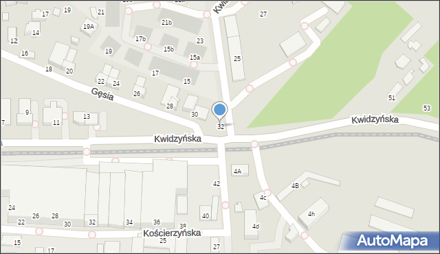 Wrocław, Gęsia, 32, mapa Wrocławia