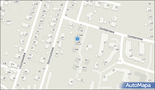 Wrocław, Gerberowa, 4ad, mapa Wrocławia