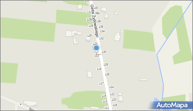 Zduńska Wola, Getta Żydowskiego, 121, mapa Zduńska Wola