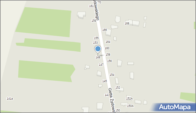 Zduńska Wola, Getta Żydowskiego, 149, mapa Zduńska Wola