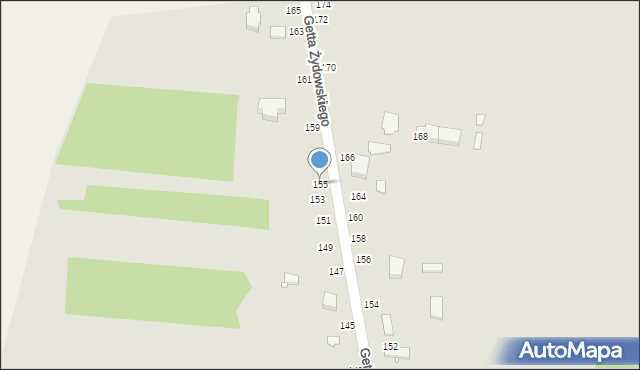 Zduńska Wola, Getta Żydowskiego, 155, mapa Zduńska Wola