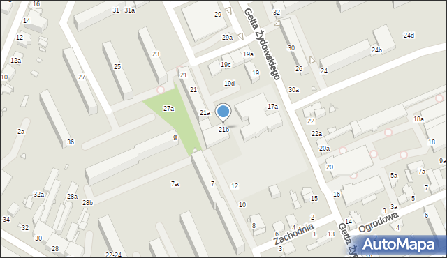 Zduńska Wola, Getta Żydowskiego, 21b, mapa Zduńska Wola