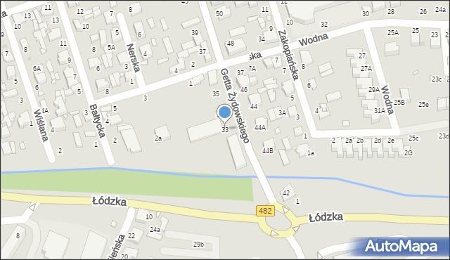 Zduńska Wola, Getta Żydowskiego, 33, mapa Zduńska Wola