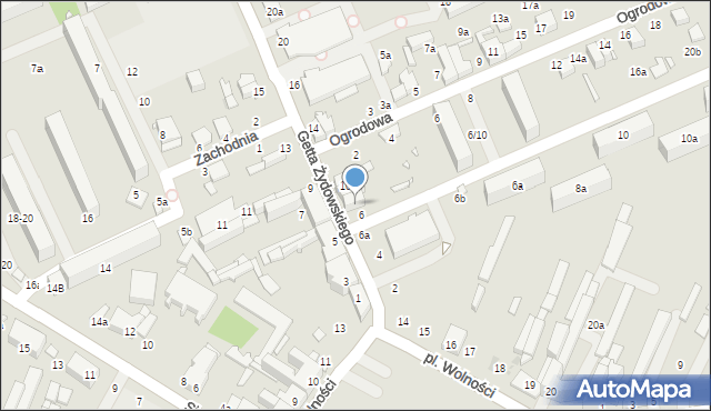 Zduńska Wola, Getta Żydowskiego, 8, mapa Zduńska Wola