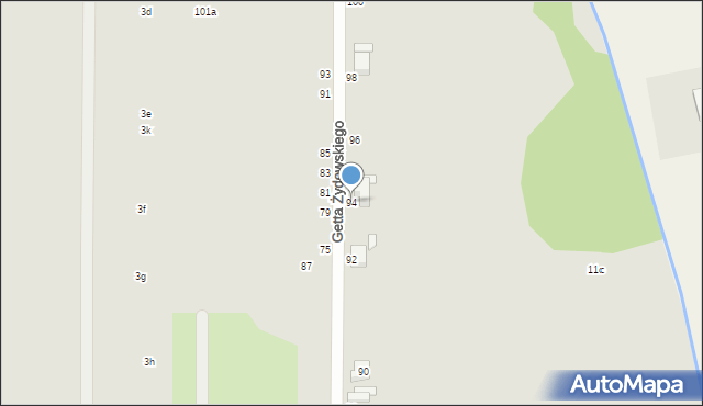 Zduńska Wola, Getta Żydowskiego, 94, mapa Zduńska Wola