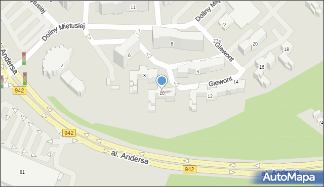 Bielsko-Biała, Giewont, 10, mapa Bielsko-Białej