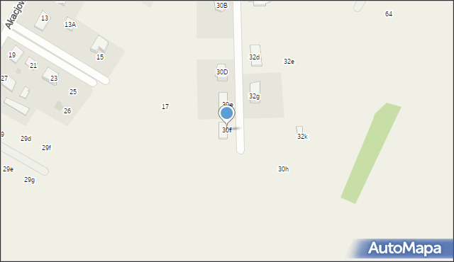 Bieniewice, Gimnazjalna, 30f, mapa Bieniewice