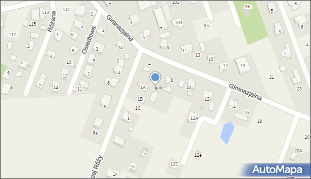 Bieniewice, Gimnazjalna, 6, mapa Bieniewice