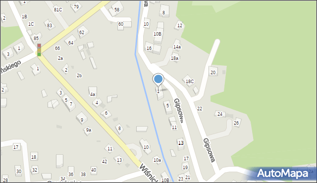 Bochnia, Gipsowa, 1, mapa Bochni