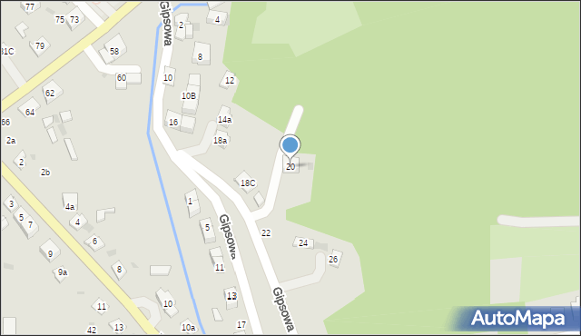 Bochnia, Gipsowa, 20, mapa Bochni