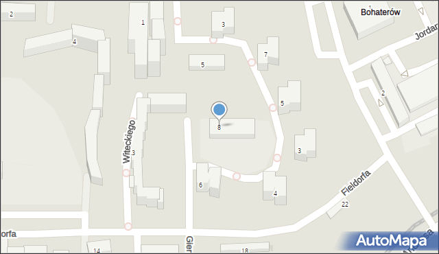 Bydgoszcz, Gierczak Emilii, ppor., 8, mapa Bydgoszczy