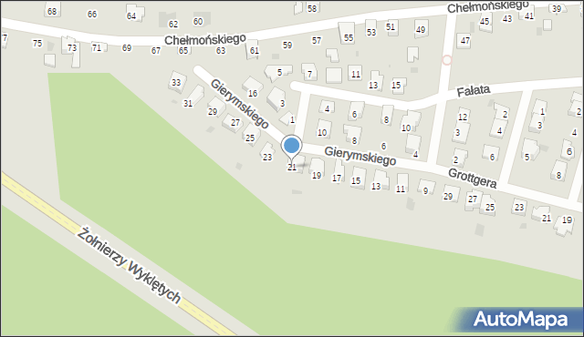 Chrzanów, Gierymskiego Aleksandra, 21, mapa Chrzanów