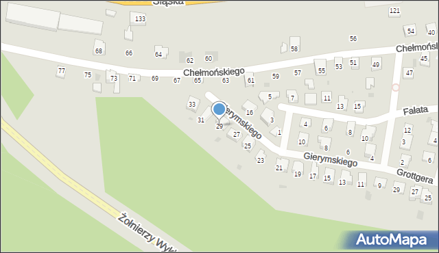 Chrzanów, Gierymskiego Aleksandra, 29, mapa Chrzanów