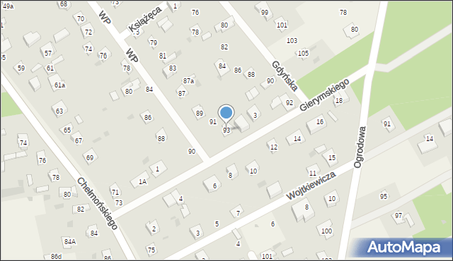 Chylice-Kolonia, Gierymskiego, 93, mapa Chylice-Kolonia