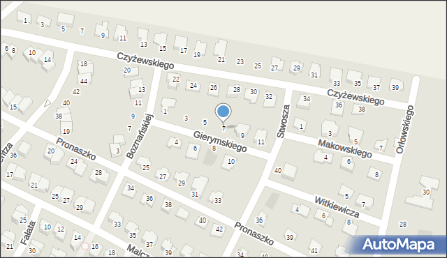 Działdowo, Gierymskiego Maksymiliana, 7, mapa Działdowo