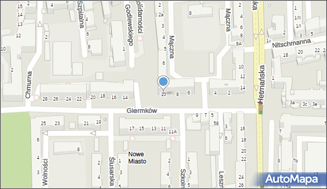 Elbląg, Giermków, 10, mapa Elbląga