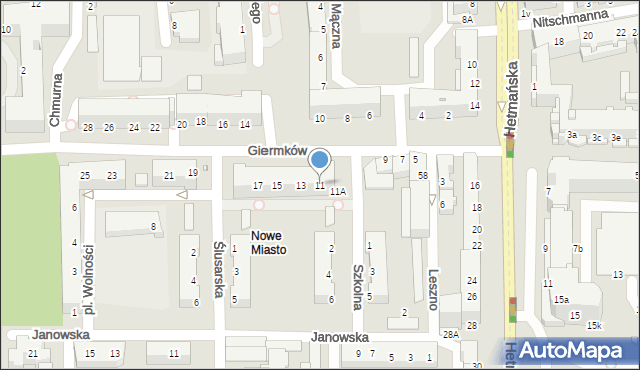 Elbląg, Giermków, 11, mapa Elbląga