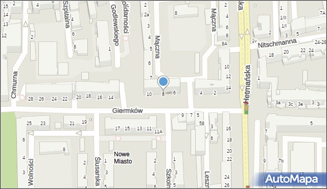 Elbląg, Giermków, 8, mapa Elbląga