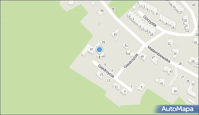 Gdańsk, Giedroycia Jerzego, 8, mapa Gdańska