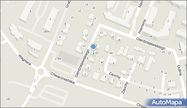 Gdynia, Gierdziejewskiego Wacława, 8, mapa Gdyni