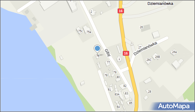 Giby, Giby, 76, mapa Giby