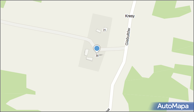 Giebułtów, Giebułtów, 36, mapa Giebułtów