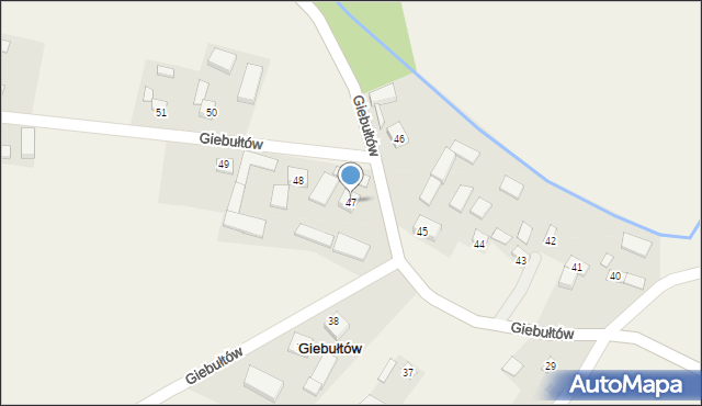 Giebułtów, Giebułtów, 47, mapa Giebułtów