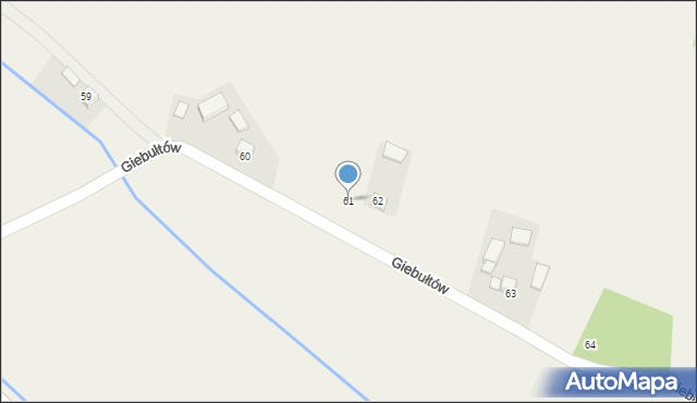 Giebułtów, Giebułtów, 61, mapa Giebułtów