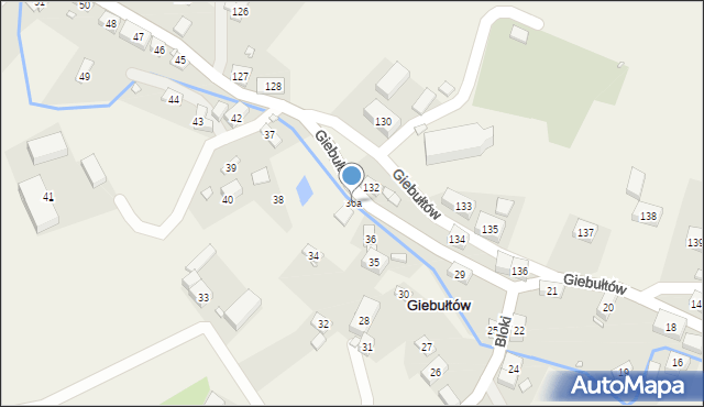 Giebułtów, Giebułtów, 36a, mapa Giebułtów