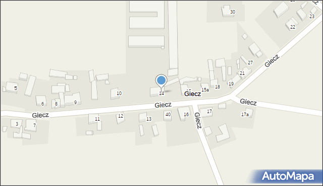 Giecz, Giecz, 14, mapa Giecz