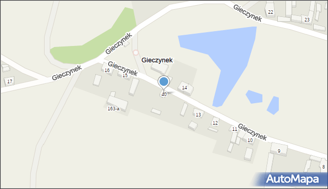 Gieczynek, Gieczynek, 40, mapa Gieczynek