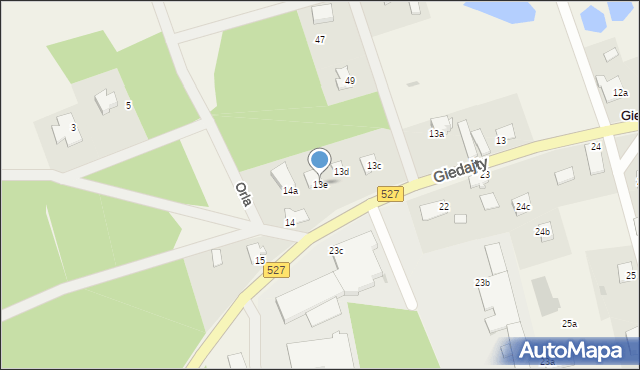 Giedajty, Giedajty, 13e, mapa Giedajty