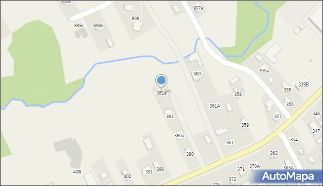 Giedlarowa, Giedlarowa, 381a, mapa Giedlarowa