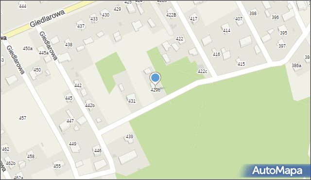 Giedlarowa, Giedlarowa, 429b, mapa Giedlarowa