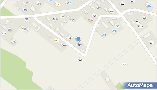 Giedlarowa, Giedlarowa, 784A, mapa Giedlarowa