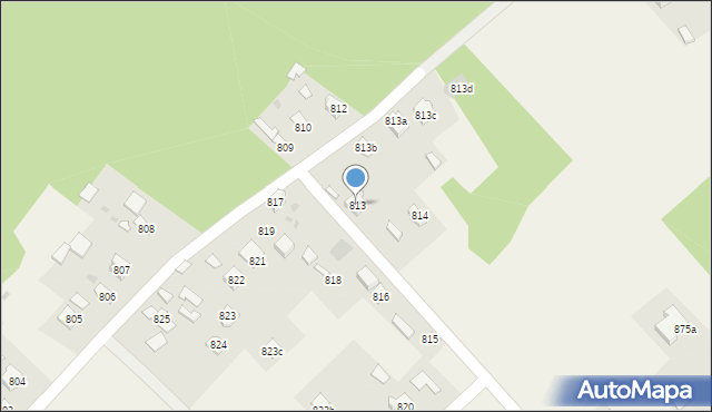 Giedlarowa, Giedlarowa, 813, mapa Giedlarowa
