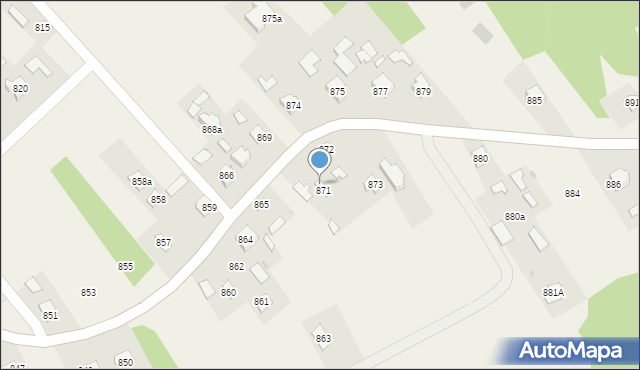 Giedlarowa, Giedlarowa, 871a, mapa Giedlarowa