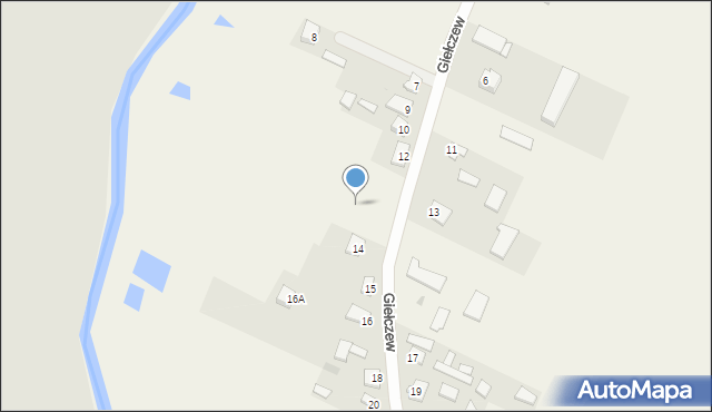 Giełczew, Giełczew, 12a, mapa Giełczew