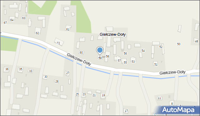 Giełczew-Doły, Giełczew-Doły, 59, mapa Giełczew-Doły