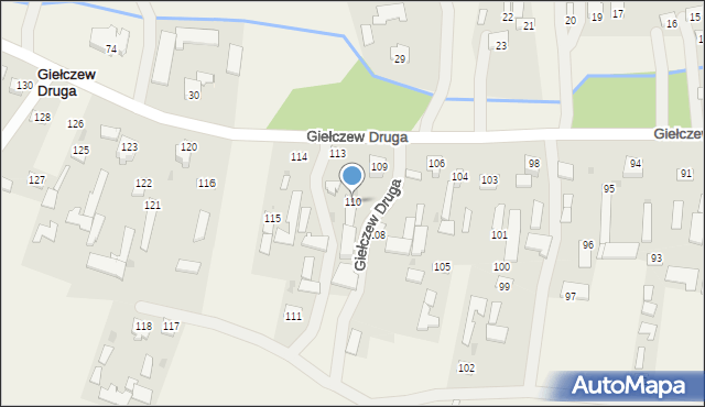 Giełczew Druga, Giełczew Druga, 110, mapa Giełczew Druga