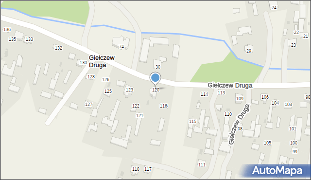 Giełczew Druga, Giełczew Druga, 120, mapa Giełczew Druga