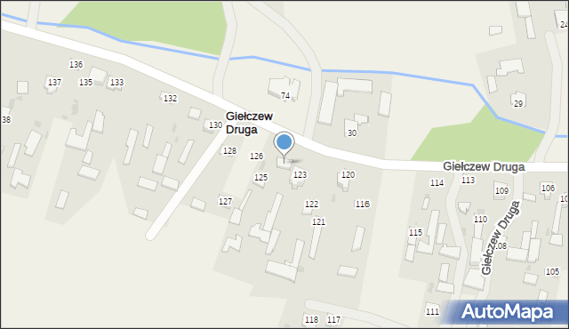 Giełczew Druga, Giełczew Druga, 124, mapa Giełczew Druga