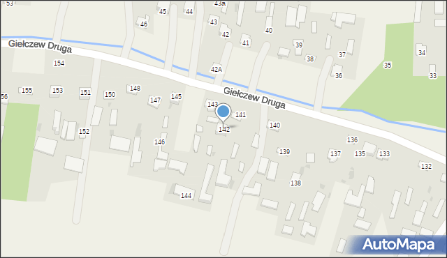 Giełczew Druga, Giełczew Druga, 142, mapa Giełczew Druga