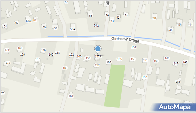Giełczew Druga, Giełczew Druga, 157A, mapa Giełczew Druga