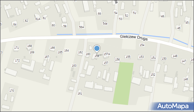 Giełczew Druga, Giełczew Druga, 158, mapa Giełczew Druga