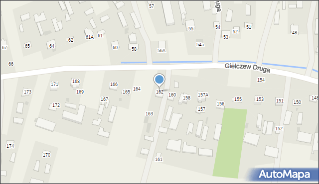 Giełczew Druga, Giełczew Druga, 162, mapa Giełczew Druga