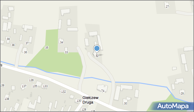 Giełczew Druga, Giełczew Druga, 32, mapa Giełczew Druga