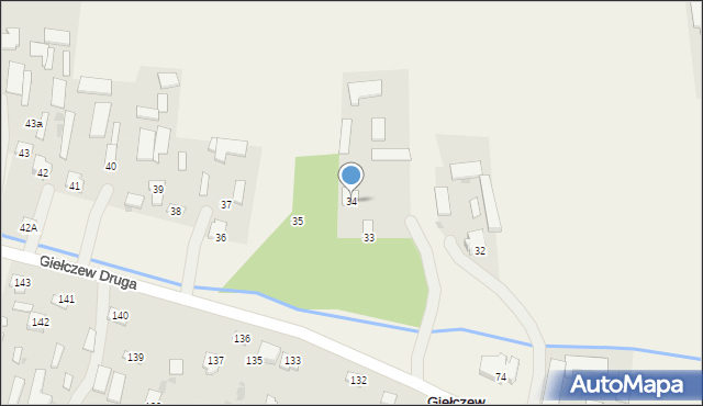 Giełczew Druga, Giełczew Druga, 34, mapa Giełczew Druga