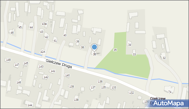 Giełczew Druga, Giełczew Druga, 36, mapa Giełczew Druga