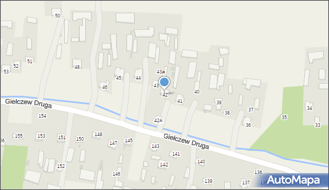 Giełczew Druga, Giełczew Druga, 42, mapa Giełczew Druga